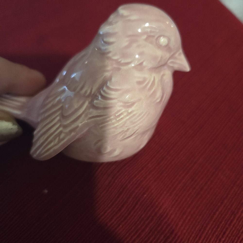 Goebel Pink Ceramic Bird Figurine